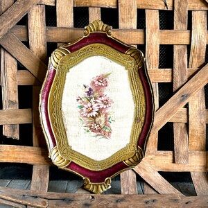 Beautiful Wooden Handmade in Florence Gold Floral Tray (49)
